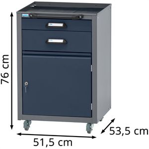 Produktbild für Rollcontainer Küpper 12013, aus Metall, grau / blau