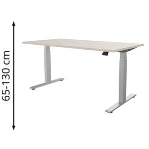 Schreibtisch fm-Büromöbel fouraction akazie / silber