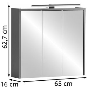 Produktbild für Spiegelschrank Schildmeyer Palermo 157493, anthrazit