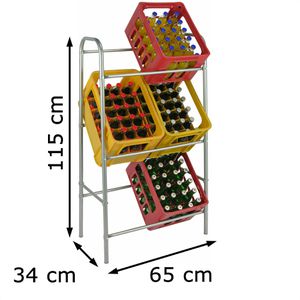 Produktbild für Getränkekistenregal Böttcher-AG silber, für 6 Kisten