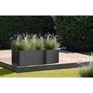 Produktbild für Pflanzkasten Florus Jive Terrasse Stripe 80 anthrazit