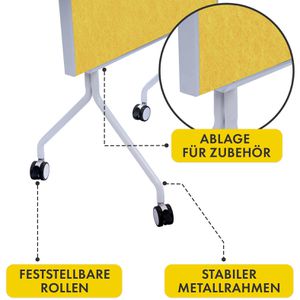 Produktbild für Moderationstafel Floordirekt GIANT, mit Rollen