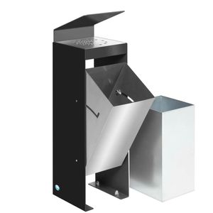 Produktbild für Aschenbecher VAR Q25, 21466, anthrazit, für Outdoor, mit Dach