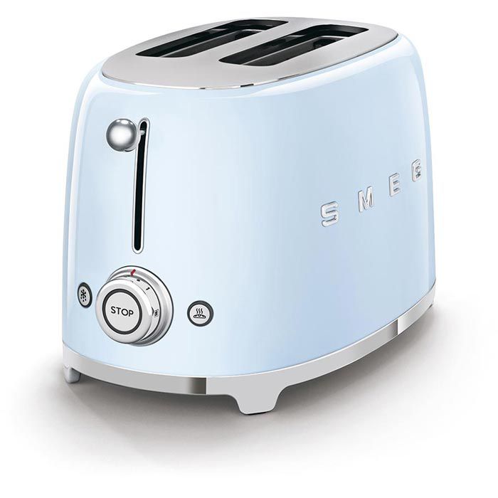 Smeg Toaster TSF01PBEU 50er Watt, Retro Böttcher Scheiben, Style, Edelstahl, 950 2 pastellblau AG –