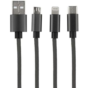 Produktbild für Ladekabel REV-Ritter 3-in-1, anthrazit, 1m