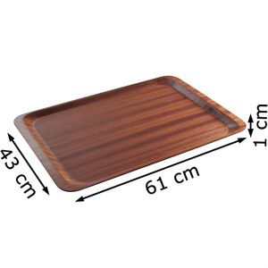 Produktbild für Serviertablett Hendi Woodform 507018 eckig 61x43cm