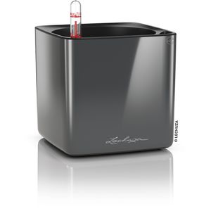 Übertopf Lechuza CUBE Glossy 14,anthrazit hochglanz,14x14x14cm