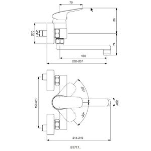Produktbild für Waschtischarmatur Ideal-Standard Ceraflex, B1717AA, verchromt