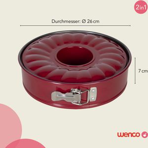 Produktbild für Backform wenco 555883, mit Flach- &amp; Rohrboden, aus Stahl