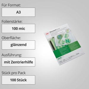 Produktbild für Laminierfolien GBC 3740307, DIN A3