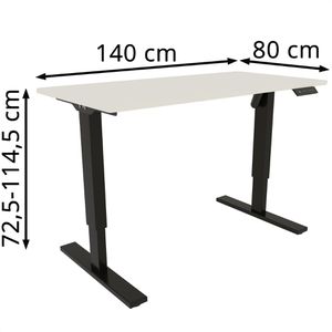 Produktbild für Schreibtisch Bisley E-StarterTech, weiß / schwarz