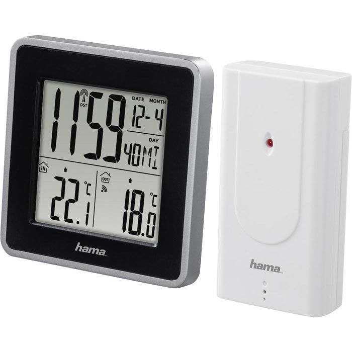 Hama Thermometer EWS Intro digital, Funk, Innen-Außentemperatur ...
