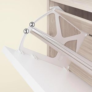 Produktbild für Schuhschrank CASARIA 109315, eiche / weiß