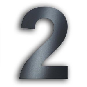 Hausnummer Metzler Arial, anthrazit aus Edelstahl