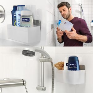 Produktbild für Duschablage Tesa Powerstrips Waterproof 59711 weiß