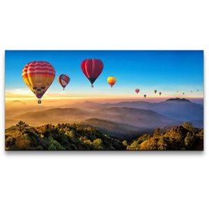 Wandbild Sinus-Art Heißluftballons, 120 x 60 cm
