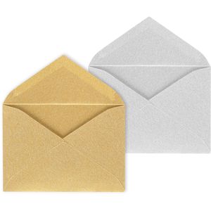 Produktbild für Briefumschläge ÖKI 60207, gold/silber glänzend, Mini