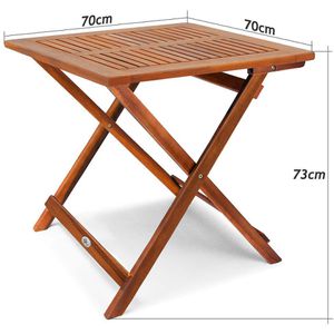 Produktbild für Gartentisch CASARIA 105897, akazie, wetterfest, eckig