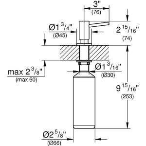 Produktbild für Spülmittelspender GROHE Cosmopolitan 40535000, verchromt