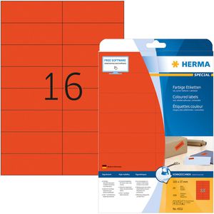 Produktbild für Universaletiketten Herma 4552, Special, rot