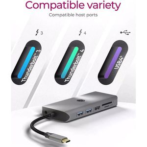 Produktbild für Dockingstation ICY-BOX IB-DK4061-CPD, USB-C 3.0