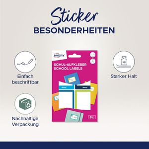 Produktbild für Buchetiketten Zweckform SCHOOL8G