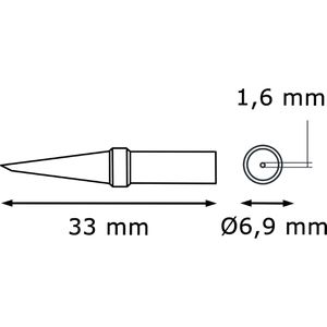 Produktbild für Lötspitze Weller 4PTAA8-1, abgeschrägt