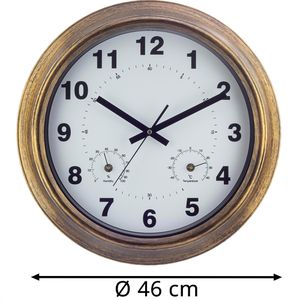 Produktbild für Wanduhr Eurotime 86450-10 outdoor, Metall, analog, Quarzuhr