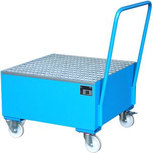 Auffangwanne BAUER 2004, blau, aus Stahl