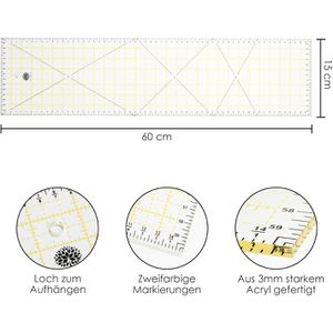 Produktbild für Schneidelineal OfficeTree 220, 60 cm