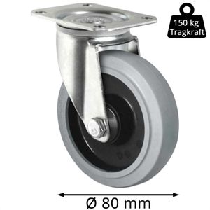 Produktbild für Schwerlastrolle CASCOO Serie R4E2, Lenkrolle