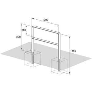Produktbild für Fahrradständer WSM 9620, Bodenmontage