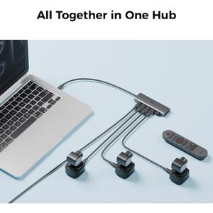Produktbild für USB-Hub Obsbot 3-in1 Hub, anthrazit