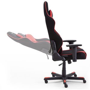 DXRACER Gaming-Stuhl R, OH-RW86-NR, schwarz / rot, Stoff, Kopfstütze, bis  90 kg – Böttcher AG