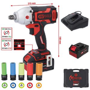 Produktbild für Akku-Schlagschrauber KS-Tools eMONSTER 515.6100, 690 Nm