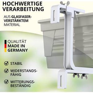 Produktbild für Blumenkastenhalterung Plastard FE-00510, weiß