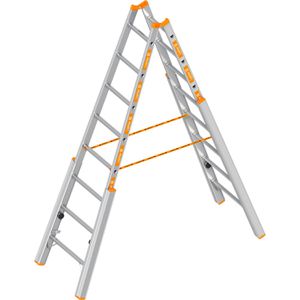 Stehleiter Layher Topic 1061, beidseitig begehbar