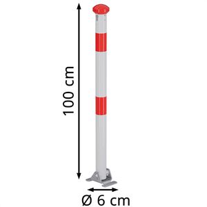 Produktbild für Absperrpfosten Alberts Grünenthal, rot/weiß, aus Metall