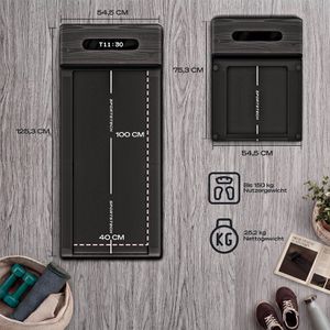Produktbild für Walking-Pad Sportstech WoodPad Pro, grau, klappbar