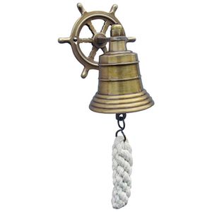 SEA-CLUB Schiffsglocke 8524, Ø 5,5cm, antik, Türglocke mit Halterung, Messing
