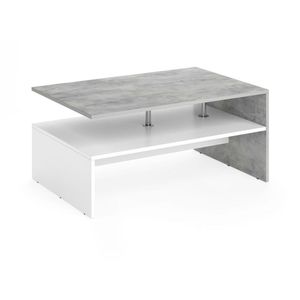 Couchtisch Vicco Amato, aus Holz, beton / weiß