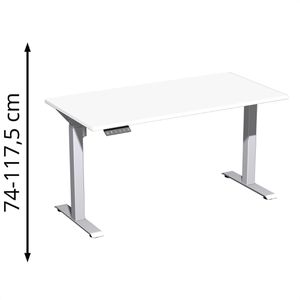 Schreibtisch Geramöbel Elevate Home, weiß / silber