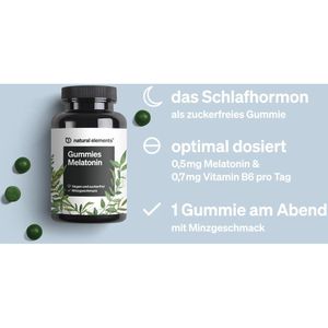 Produktbild für Melatonin natural-elements 90 Gummies für 90 Nächte