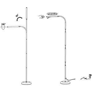 Produktbild für Stehlampe Eglo Larora, LED, weiß, 130 cm