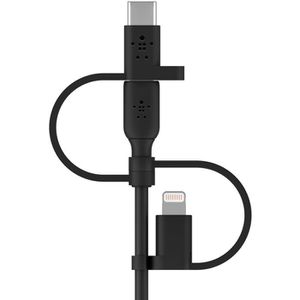 Produktbild für Ladekabel Belkin Universal 3in1, schwarz, 1m