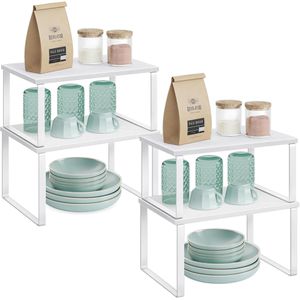 Produktbild für Küchenregal Songmics KCS027W01, weiß, 4er Set