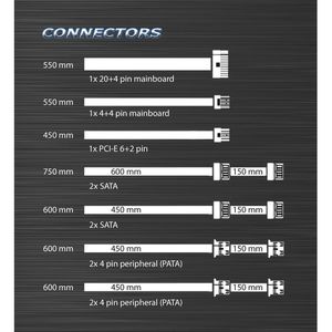 Produktbild für PC-Netzteil LC-Power LC6550 Super Silent, ATX 2.3, 550 Watt