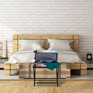 Produktbild für Kofferständer Relaxdays 10024306, schwarz, aus Holz