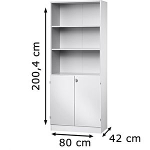 Produktbild für Kombischrank Hammerbacher Solid 6770, weiß
