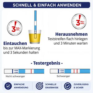 Produktbild für Schwangerschaftstest Duchesse Streifen, 99% zuverlässig